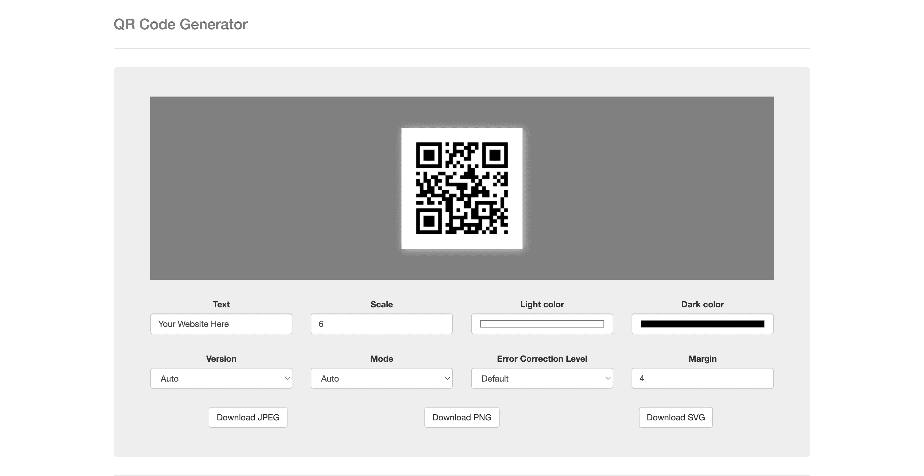 QR Code Generator